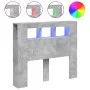 Cabecero LED madera ingeniería gris hormigón 120x18,5x103,5 cm de , Cabeceros y pies de cama - Ref: Foro24-837340, Precio: 83...