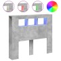 Cabecero LED madera ingeniería gris hormigón 120x18,5x103,5 cm de , Cabeceros y pies de cama - Ref: Foro24-837340, Precio: 87...