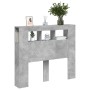 Betongraues LED-Kopfteil aus Holzwerkstoff, 120 x 18,5 x 103,5 cm von , Kopf- und Fußteile - Ref: Foro24-837340, Preis: 84,49...