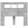Betongraues LED-Kopfteil aus Holzwerkstoff, 120 x 18,5 x 103,5 cm von , Kopf- und Fußteile - Ref: Foro24-837340, Preis: 84,49...