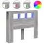 Cabecero LED madera ingeniería gris Sonoma 120x18,5x103,5 cm de , Cabeceros y pies de cama - Ref: Foro24-837342, Precio: 73,6...