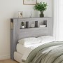 Sonoma gray engineered wood LED headboard 120x18.5x103.5 cm by , Headboards and footboards - Ref: Foro24-837342, Price: 77,02...