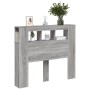 Sonoma gray engineered wood LED headboard 120x18.5x103.5 cm by , Headboards and footboards - Ref: Foro24-837342, Price: 77,02...