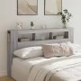 Sonoma gray engineered wood LED headboard 180x18.5x103.5 cm by , Headboards and footboards - Ref: Foro24-837363, Price: 100,7...