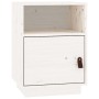 Nachttisch aus massivem weißem Kiefernholz, 40 x 34 x 55 cm von vidaXL, Nachttische - Ref: Foro24-818317, Preis: 41,68 €, Rab...