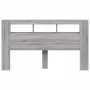 Sonoma gray engineered wood LED headboard 180x18.5x103.5 cm by , Headboards and footboards - Ref: Foro24-837363, Price: 100,7...