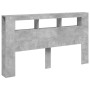 Betongraues LED-Kopfteil aus Holzwerkstoff, 180 x 18,5 x 103,5 cm von , Kopf- und Fußteile - Ref: Foro24-837361, Preis: 95,09...