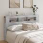 Cabecero LED madera ingeniería gris hormigón 180x18,5x103,5 cm de , Cabeceros y pies de cama - Ref: Foro24-837361, Precio: 95...