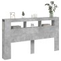 Betongraues LED-Kopfteil aus Holzwerkstoff, 180 x 18,5 x 103,5 cm von , Kopf- und Fußteile - Ref: Foro24-837361, Preis: 95,09...