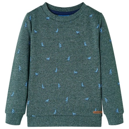 Kinder-Sweatshirt dunkelgrün meliert 92 von , Kinder-T-Shirts - Ref: Foro24-12969, Preis: 13,85 €, Rabatt: %