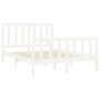 Estructura de cama sin colchón madera maciza de pino 160x200 cm