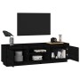 Massiver TV-Schrank aus schwarzem Kiefernholz, 140 x 35 x 40 cm von , TV-Möbel - Ref: Foro24-840414, Preis: 111,21 €, Rabatt: %