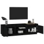 Massiver TV-Schrank aus schwarzem Kiefernholz, 140 x 35 x 40 cm von , TV-Möbel - Ref: Foro24-840414, Preis: 109,80 €, Rabatt: %