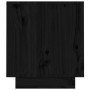 Mueble de TV madera maciza de pino negro 140x35x40 cm