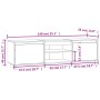 Massiver TV-Schrank aus schwarzem Kiefernholz, 140 x 35 x 40 cm von , TV-Möbel - Ref: Foro24-840414, Preis: 111,21 €, Rabatt: %