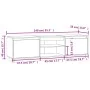 Massiver TV-Schrank aus schwarzem Kiefernholz, 140 x 35 x 40 cm von , TV-Möbel - Ref: Foro24-840414, Preis: 109,80 €, Rabatt: %