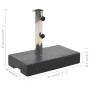 Base de sombrilla de granito rectangular negro 25 kg de vidaXL, Bases para sombrillas - Ref: Foro24-45067, Precio: 78,84 €, D...