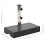 Black rectangular granite parasol base 25 kg by vidaXL, Umbrella bases - Ref: Foro24-45067, Price: 75,71 €, Discount: %