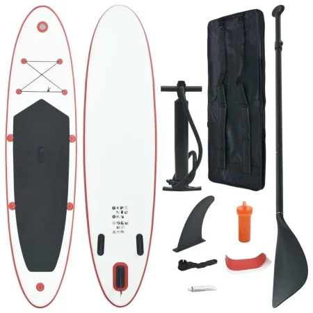Rot-weißes aufblasbares Paddle-Board-Set von vidaXL, Paddleboards - Ref: Foro24-91581, Preis: 182,50 €, Rabatt: %
