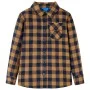 Cognac and blue children's checkered shirt 104 by , Kids T-shirts - Ref: Foro24-12955, Price: 10,32 €, Discount: %
