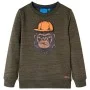 Dunkles Khaki-Melange-Kinder-Sweatshirt 140 von , Kinder-T-Shirts - Ref: Foro24-13208, Preis: 13,23 €, Rabatt: %