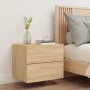 Mesita de noche de pared con luces LED roble Sonoma de , Mesitas de noche - Ref: Foro24-836816, Precio: 52,60 €, Descuento: %