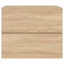 Mesita de noche de pared con luces LED roble Sonoma de , Mesitas de noche - Ref: Foro24-836816, Precio: 53,32 €, Descuento: %