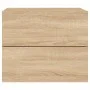 Mesita de noche de pared con luces LED roble Sonoma de , Mesitas de noche - Ref: Foro24-836816, Precio: 52,60 €, Descuento: %
