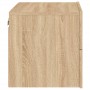 Mesita de noche de pared con luces LED roble Sonoma de , Mesitas de noche - Ref: Foro24-836816, Precio: 53,32 €, Descuento: %