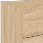 Mesita de noche de pared con luces LED roble Sonoma de , Mesitas de noche - Ref: Foro24-836816, Precio: 53,32 €, Descuento: %
