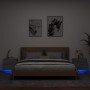 Mesitas de noche de pared con luces LED 2 unidades gris Sonoma