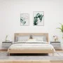 Mesitas de noche de pared con luces LED 2 unidades gris Sonoma de , Mesitas de noche - Ref: Foro24-836837, Precio: 72,79 €, D...