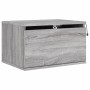 Wall bedside tables with LED lights 2 units gray Sonoma by , Nightstands - Ref: Foro24-836837, Price: 74,39 €, Discount: %