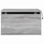 Wall bedside tables with LED lights 2 units gray Sonoma by , Nightstands - Ref: Foro24-836837, Price: 74,39 €, Discount: %