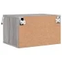 Wall bedside tables with LED lights 2 units gray Sonoma by , Nightstands - Ref: Foro24-836837, Price: 72,79 €, Discount: %