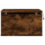 Wall bedside tables with LED lights 2 pcs smoked oak by , Nightstands - Ref: Foro24-836835, Price: 73,93 €, Discount: %