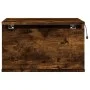 Wall bedside tables with LED lights 2 pcs smoked oak by , Nightstands - Ref: Foro24-836835, Price: 72,25 €, Discount: %