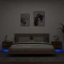 Wall bedside tables with LED lights 2 pcs smoked oak by , Nightstands - Ref: Foro24-836821, Price: 80,68 €, Discount: %