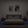 Wand-Nachttische mit LED-Leuchten, 2 Stück, geräucherte Eiche von , Nachttische - Ref: Foro24-836821, Preis: 81,69 €, Rabatt: %