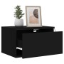 Wall bedside table with black LED lights by , Nightstands - Ref: Foro24-836828, Price: 56,45 €, Discount: %