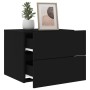 Wall bedside table with black LED lights by , Nightstands - Ref: Foro24-836814, Price: 56,83 €, Discount: %