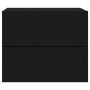 Wall bedside table with black LED lights by , Nightstands - Ref: Foro24-836814, Price: 56,83 €, Discount: %