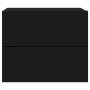 Wall bedside table with black LED lights by , Nightstands - Ref: Foro24-836814, Price: 55,96 €, Discount: %