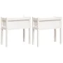 Outdoor planters with legs 2 pcs solid white pine wood by , Pots and planters - Ref: Foro24-837557, Price: 88,23 €, Discount: %