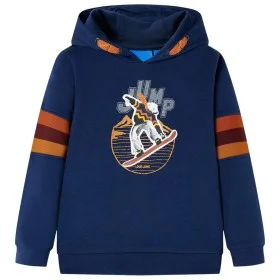 Marineblaues Kapuzensweatshirt für Kinder 104 von , Kinder-T-Shirts - Ref: Foro24-13145, Preis: 12,97 €, Rabatt: %