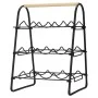 Home&Styling Botellero para 9 botellas metal negro y natural de , Botelleros - Ref: Foro24-447483, Precio: 32,67 €, Descuento: %
