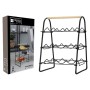 Home&Styling Wine rack for 9 bottles black and natural metal by , Wine racks - Ref: Foro24-447483, Price: 32,63 €, Discount: %