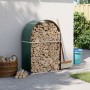 Green galvanized steel log holder 80x45x120 cm by , Firewood bags and holders - Ref: Foro24-364539, Price: 47,82 €, Discount: %