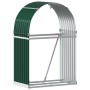 Green galvanized steel log holder 80x45x120 cm by , Firewood bags and holders - Ref: Foro24-364539, Price: 47,82 €, Discount: %
