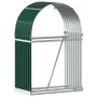 Green galvanized steel log holder 80x45x120 cm by , Firewood bags and holders - Ref: Foro24-364539, Price: 47,13 €, Discount: %